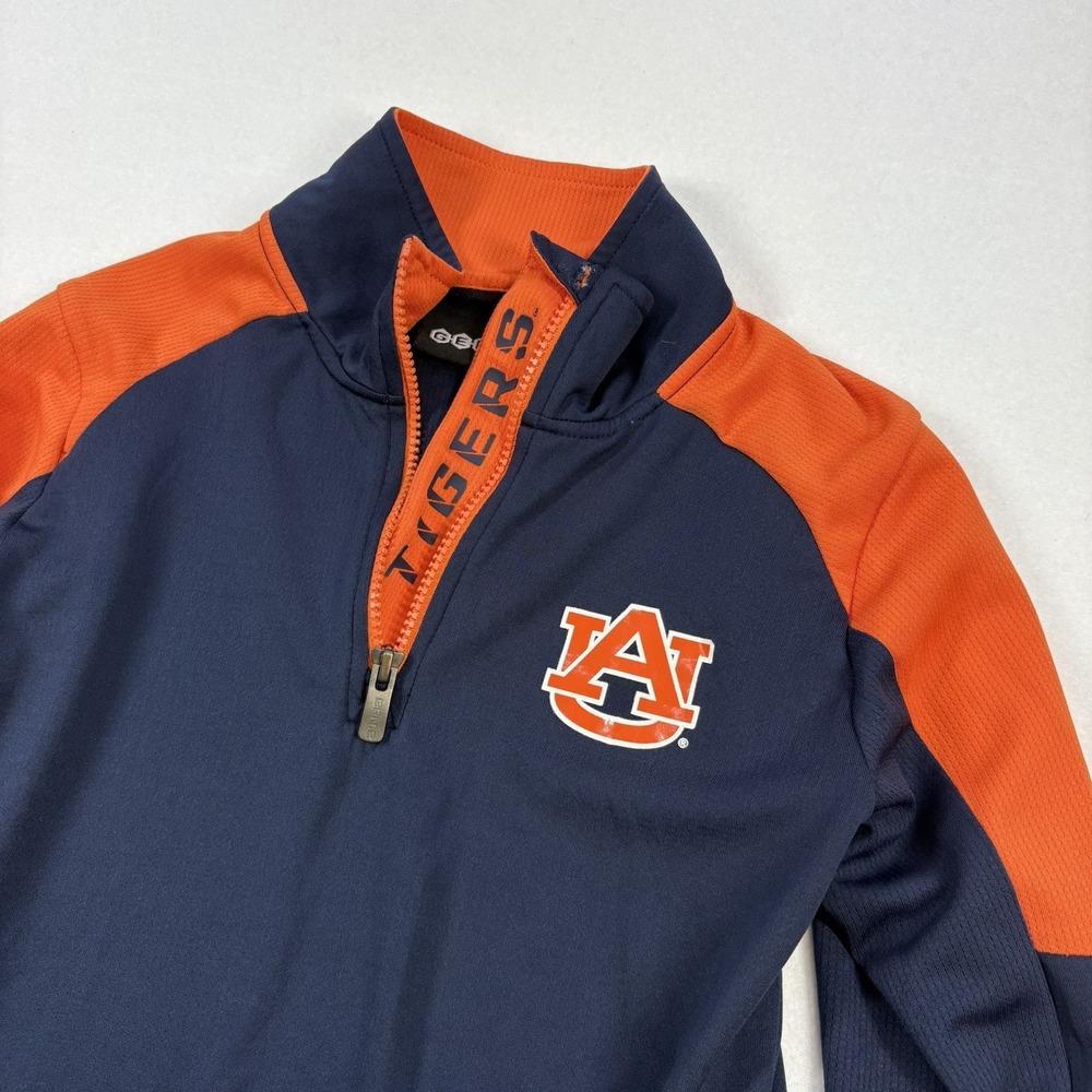 Boys Auburn Tigers 1/4 Zip Pullover Long Sleeve Jacket Size 12 NCAA‎ Game Day